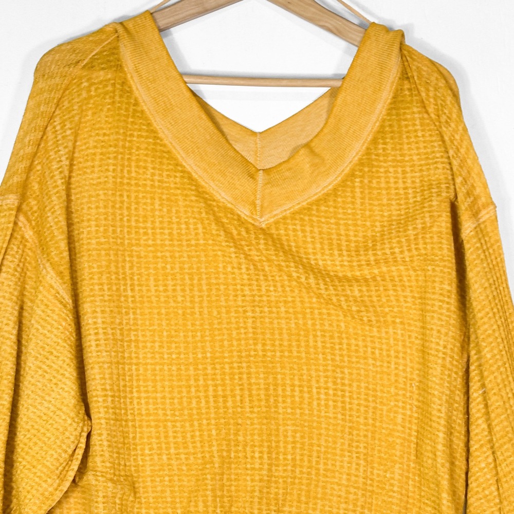 Free People We The Free South Side Thermal Top Womens M Oversized Slouchy - Picture 4 of 7